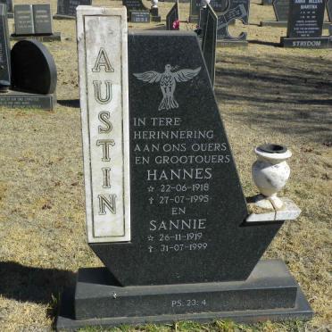 AUSTIN Hannes 1918-1995 &amp; Sannie 1919-1999