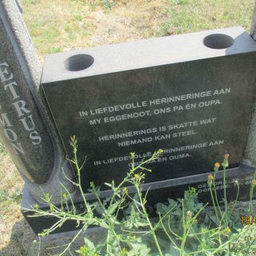 BOTHA Salomon Petrus 193?-2005 &amp; Helena 19??-20?9