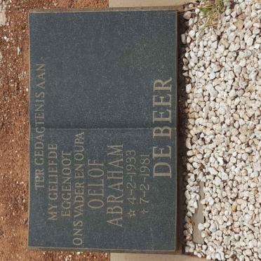BEER Oelof Abraham, de 1933-1981