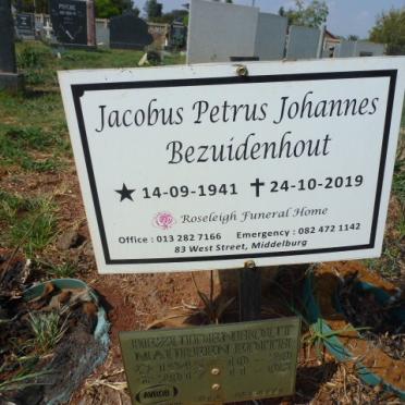 BEZUIDENHOUT Jacobus Petrus Johannes 1941–2019 &amp; Maureen Edith 1945–2017 #1