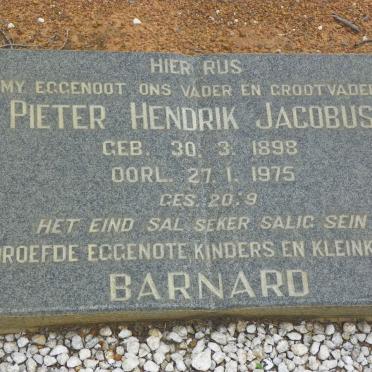 BARNARD Pieter Hendrik Jacobus 1898-1975