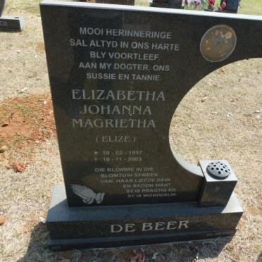 BEER Elizabetha Johanna Magrietha, de 1957-2003