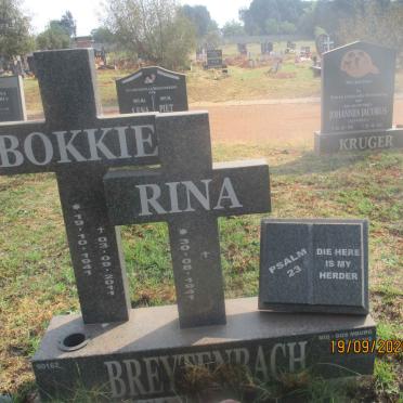 BREYTENBACH Bokkie 1941-2011 &amp; Rina 1941-