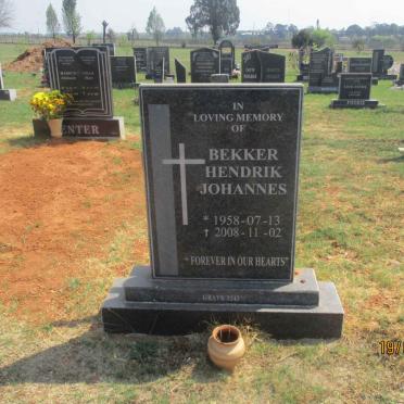 BEKKER Hendrik Johannes 1958-2008