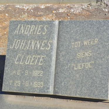 CLOETE Andries Johannes 1922-1983
