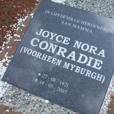 CONRADIE Joyce Nora, formerly MYBURGH 1921-2007