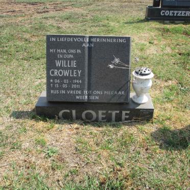 CLOETE Willie Crowley 1944-2011