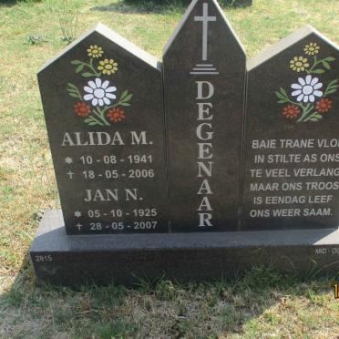 DEGENAAR Jan N. 1925-2007 &amp; Alida M. 1941-2006