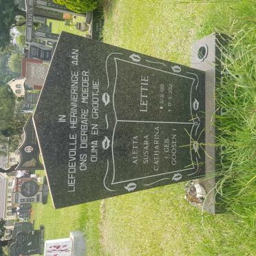 ENGELBRECHT Aletta Susara Catharina nee GOOSEN 1919-2001