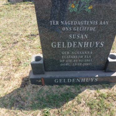 GELDENHUYS Sussanna Elizabeth nee ELS 1961-2007