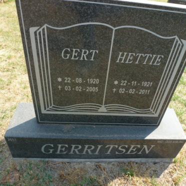 GERRITSEN Gert 1920-2005 &amp; Hettie 1921-2011