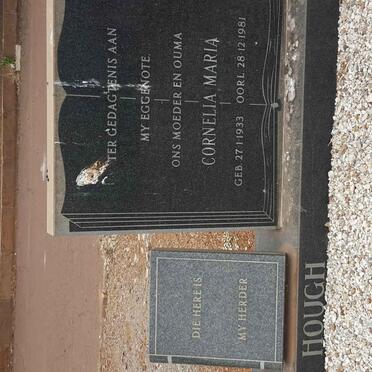 HOUGH Lourens Marthinus 1932–2007 &amp; Cornelia Maria 1933–1981 #1