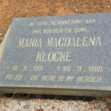KLOCKE Maria Magdalena 1919-1980
