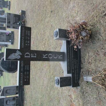 KOCK Abraham Jacobus , de 1926-2003 &amp; Adriana Cecilia 1925-2010