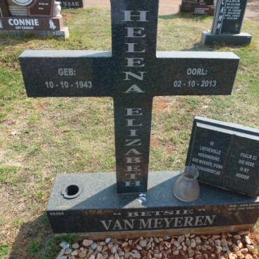MEYEREN Helena Elizabeth, van 1943-2013