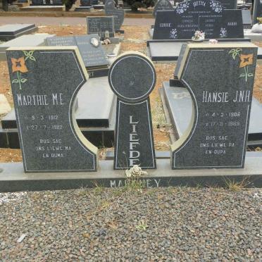 MAHONEY J.N.H. 1906-1989 &amp; M.E. 1912-1982