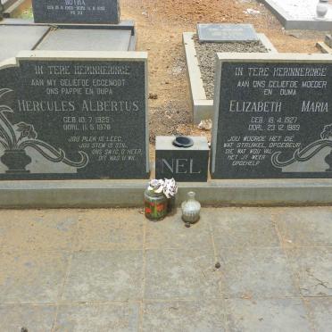 NEL Hercules Albertus 1925-1976 &amp; Elizabeth Maria 1927-1989