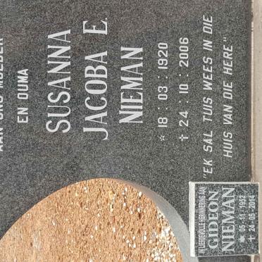 NIEMAN Gideon Andries 1912-1982 &amp; Susanna Jacoba E. 1920-2006 :: NIEMAN Gideon 1952-2014 #2