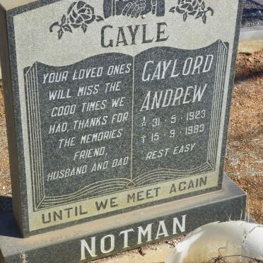 NOTMAN Gaylord Andrew 1923-1983
