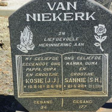 NIEKERK J.J., van 1916-1998 &amp; S.M. 1922-2004