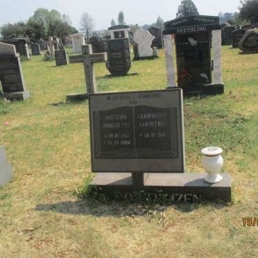 OOSTHUIZEN Gerhardus Cornelius 1941- &amp; Dorathia Margretha 1933-2004