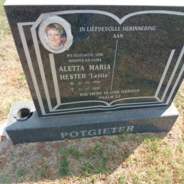 POTGIETER Aletta Maria Hester 1956-2009