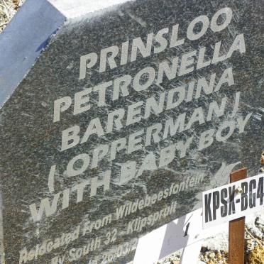 PRINSLOO Petronella Barendina nee OPPERMAN :: PRINSLOO baby boy