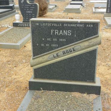 ROUX Frans, le 1935-1983