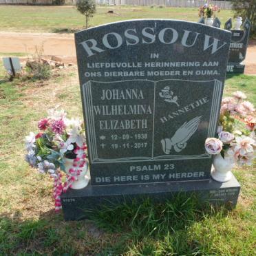 ROSSOUW Johanna Wilhelmina Elizabeth 1938-2017