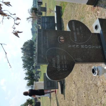 ROOYEN Johan Coenraad, van 1954-2005 &amp; Margery Isabella Maria