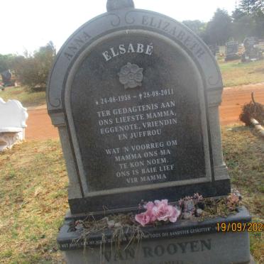 ROOYEN Elsabe Anna Elizabeth, van 1958-2011