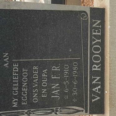 ROOYEN Jan F.R., van 1910-1980