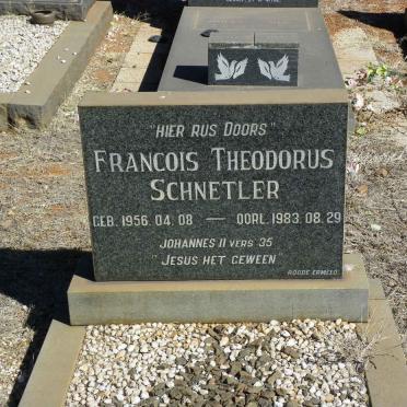 SCHNETLER Francois Theodorus 1956-1983