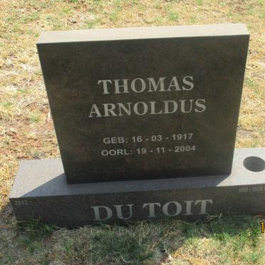 TOIT Thomas Arnoldus, du 1917-2004