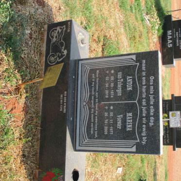 TUBERGEN Anton Louis, van 1974-2018 &amp; Marina VORSTER 1977-2005