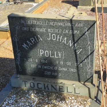 TOCKNELL John Herbert 1911-1974 &amp; Maria Johanna 1914-1985 #3