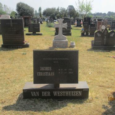 WESTHUIZEN Jacobus Christiaan, van der 1911-2004