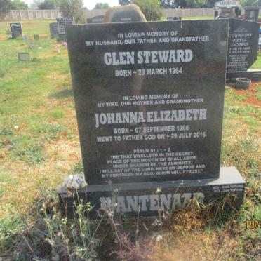 WANTENAAR Glen Steward 1964- &amp; Johanna Elizabeth 1966-2016