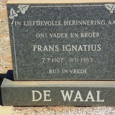 WAAL Frans Ignatius, de 1927-1983