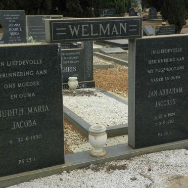 WELMAN Jan Abraham Jacobus 1926-1982 &amp; Judith Maria Jacoba 1930-