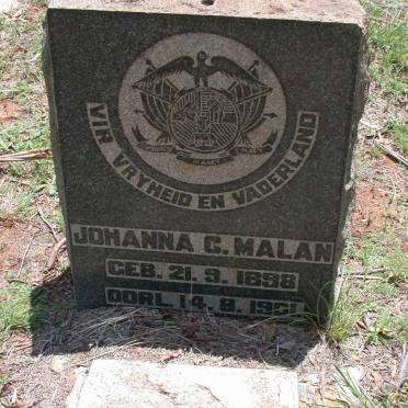 MALAN Johanna C. 1898-1901