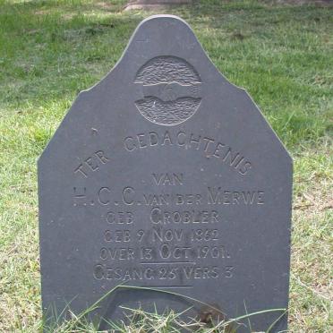 MERWE H.C.C., van der nee GROBLER 1862-1901