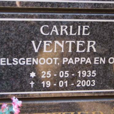 VENTER Carlie 1935-2003