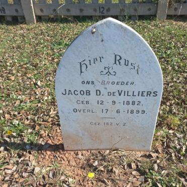 VILLIERS Jacob D., de 1882-1899