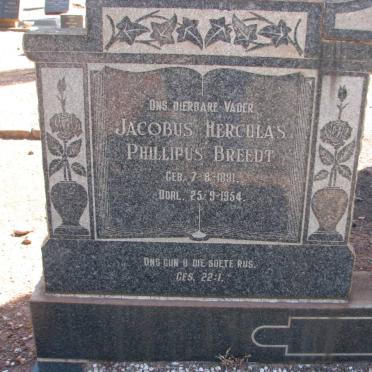BREEDT Jacobus Herculas Phillipus 1881-1954 & Isabella Susanna nee DEKKER 1886-1954 #1