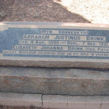 BRINK Abraham Justinus 1896-1921 