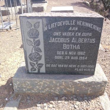 BOTHA Jacobus Albertus 1862-1954