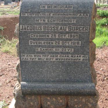 BURGER Jacobus Bosseau 1885-1918