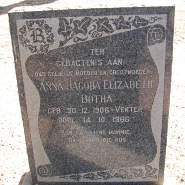 BOTHA Anna Jacoba Elizabeth nee VENTER 1906-1966