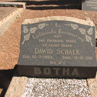 BOTHA Dawid Schalk 1869-1951